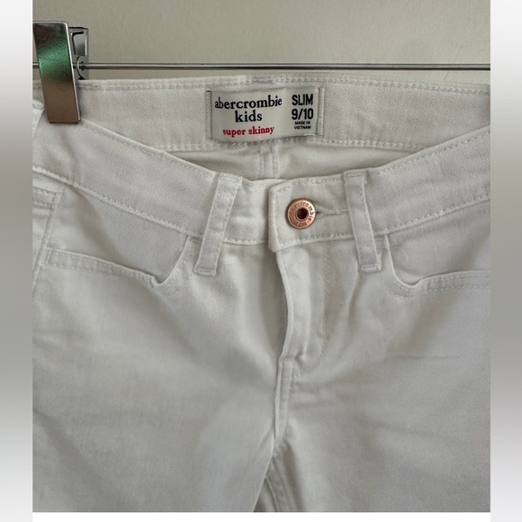 abercrombie kids Super Skinny White Jean size 9/10 - Picture 5 of 7